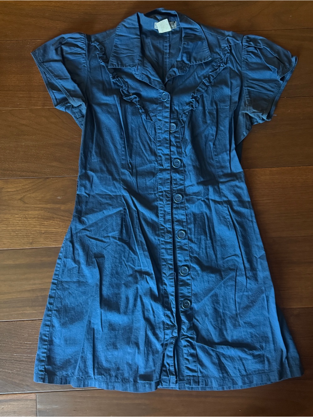 Blue prairie bib dress